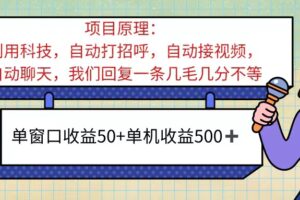 （11722期）ai语聊，单窗口收益50+，单机收益500+，无脑挂机无脑干！！！