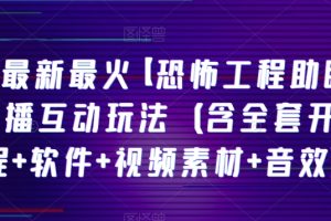 抖音最新最火【恐怖工程助眠】无人直播互动玩法（含全套开播教程+软件+视频素材+音效）