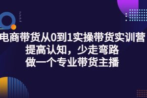 （3339期）电商带货从0到1实操带货实训营：提高认知，少走弯路，做一个专业带货主播