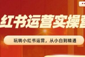 2024小红书运营实操营，​从入门到精通，完成从0~1~100