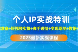 （4735期）2023个人IP实战特训：基础准备+短视频实操+高手进阶+变现落地+数据+电商