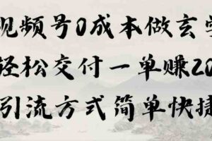 （9216期）视频号0成本做玄学轻松交付一单赚200引流方式简单快捷（教程+软件）