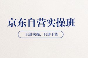 （3467期）【京东自营实操班】只讲实操，只讲干货（28小时课程-共2期）