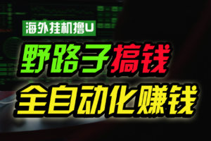 （1036期）海外挂机撸U新平台，日赚8-15美元，全程无人值守，可批量放大，工作室内…