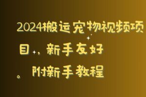 2024搬运宠物视频项目，新手友好，完美去重，附新手教程【揭秘】