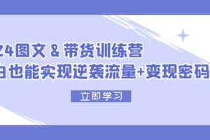 （12137期）2024 图文+带货训练营，小白也能实现逆袭流量+变现密码