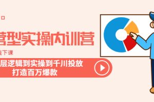 （6067期）运营型实操内训营-第28期线下课 从底层逻辑到实操到千川投放 打造百万爆款