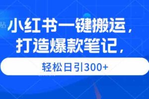 （9673期）小红书一键搬运，打造爆款笔记，轻松日引300+