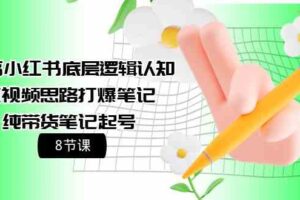 （9840期）提高小红书底层逻辑认知+短视频思路打爆笔记+纯带货笔记起号（8节课）