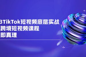 （6797期）2023TikTok-短视频底层实战，海外跨境短视频课程，实战即真理