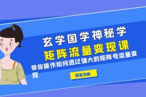 （6445期）玄学国学神秘学矩阵·流量变现课，带你操作如何透过强大的矩阵号流量变现