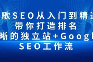 谷歌SEO从入门到精通 带你打造排名 清晰的独立站+Google SEO工作流