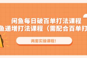 （4729期）闲鱼每日破百单打法实操课程+闲鱼递增打法课程（需配合百单打法）