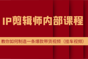 IP剪辑师内部课程，电商切片培训，教你如何制造一条爆款带货视频（挂车视频）