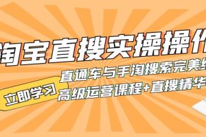 （7618期）淘宝直搜实操操作 直通车与手淘搜索完美结合（高级运营课程+直搜精华实战）