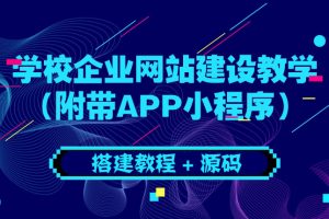 （3452期）学校企业网站建设教学：电脑版+手机端（附带APP小程序）