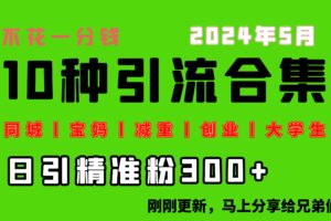 （10545期）0投入，每天搞300+“同城、宝妈、减重、创业、大学生”等10大流量！