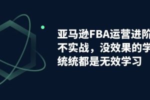 （7217期）亚马逊-FBA运营进阶课，不实战，没效果的学习，统统都是无效学习