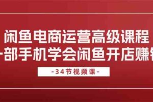 闲鱼电商运营高级课程，一部手机学会闲鱼开店赚钱（34节课）