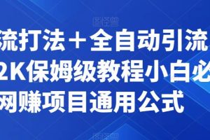 截流打法＋全自动引流日入2K保姆级教程小白必做，附项目通用公式【揭秘】