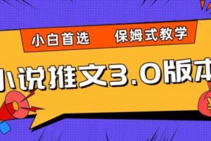 小说推文3.0玩法，日入两千+，保姆式教学，小白首选【揭秘】