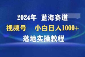 （9515期）2024年蓝海赛道 视频号  小白日入1000+ 落地实操教程