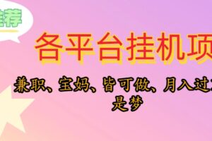 （10642期）靠挂机，在家躺平轻松月入过万，适合宝爸宝妈学生党，也欢迎工作室对接