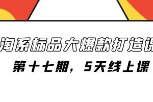 （7697期）淘系标品大爆款打造课-第十七期，5天线上课