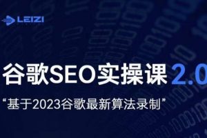 #原创                                                                                                 雷子·谷歌SEO 2.0实战课，独立站询盘自由必备，基于2023谷歌最新算法录制