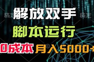 （11721期）解放双手，脚本运行，0成本月入5000+