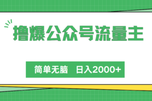 （10310期）撸爆公众号流量主，简单无脑，单日变现2000+