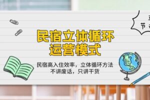 民宿立体循环运营模式：民宿高入住效率，立体循环方法，只讲干货（32节）