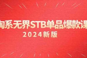 （9207期）淘系 无界STB单品爆款课（2024）付费带动免费的核心逻辑，万相台无界关…