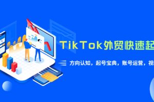 （6000期）TikTok/外贸·快速起号课，方向认知，起号宝典，账号运营，视频拍摄(33节)