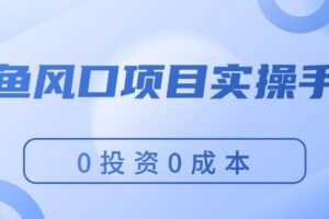 （11923期）闲鱼风口项目实操手册，0投资0成本，让你做到，月入过万，新手可做