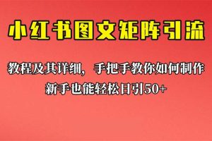 （6581期）新手也能日引50+的【小红书图文矩阵引流法】！超详细理论+实操的课程