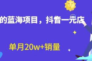 （6690期）全新蓝海赛道，抖音一元直播 不用囤货 不用出镜，照读话术也能20w+月销量？