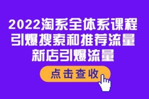 （3741期）2022淘系全体系课程：引爆搜索和推荐流量，新店引爆流量