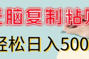 （11805期）无脑复制粘贴，小白轻松上手，零成本轻松日入500+