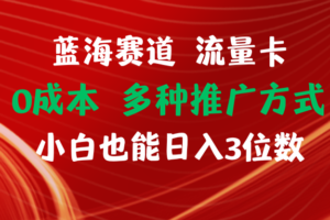 （11768期）蓝海赛道 流量卡 0成本 小白也能日入三位数