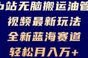 （13155期）B站无脑搬运油管视频最新玩法，轻松月入过万，小白轻松上手，全新蓝海赛道