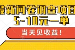 （13167期）最新问卷调查项目，单日零撸100＋