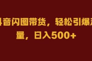 抖音闪图带货，轻松引爆流量，日入几张【揭秘】