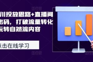 2024千川投放思路+直播间自然流密码，打破流量转化瓶颈，玩转自然流内容