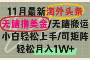 （13390期）海外头条，无脑搬运撸美金，小白轻松上手，可矩阵操作，轻松月入1W+