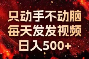 （13325期）种草平台发短视频，只动手不动脑，每天发发视频，日入500+