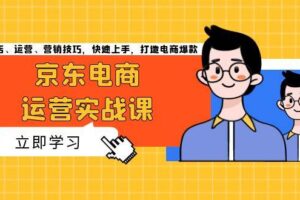 （13341期）京东电商运营实战课，传授开店、运营、营销技巧，快速上手，打造电商爆款