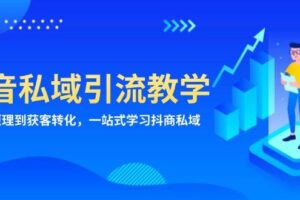 （13418期）抖音私域引流教学：从项目原理到获客转化，一站式学习抖商 私域