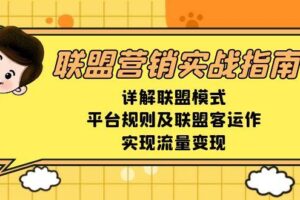 （13735期）联盟营销实战指南，详解联盟模式、平台规则及联盟客运作，实现流量变现