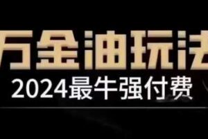 2024最牛强付费，万金油强付费玩法，干货满满，全程实操起飞（更新12月）